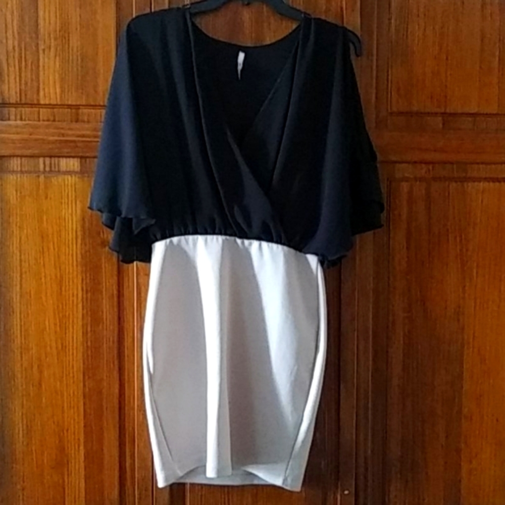ViJo Couture Black and Light Pink Dress